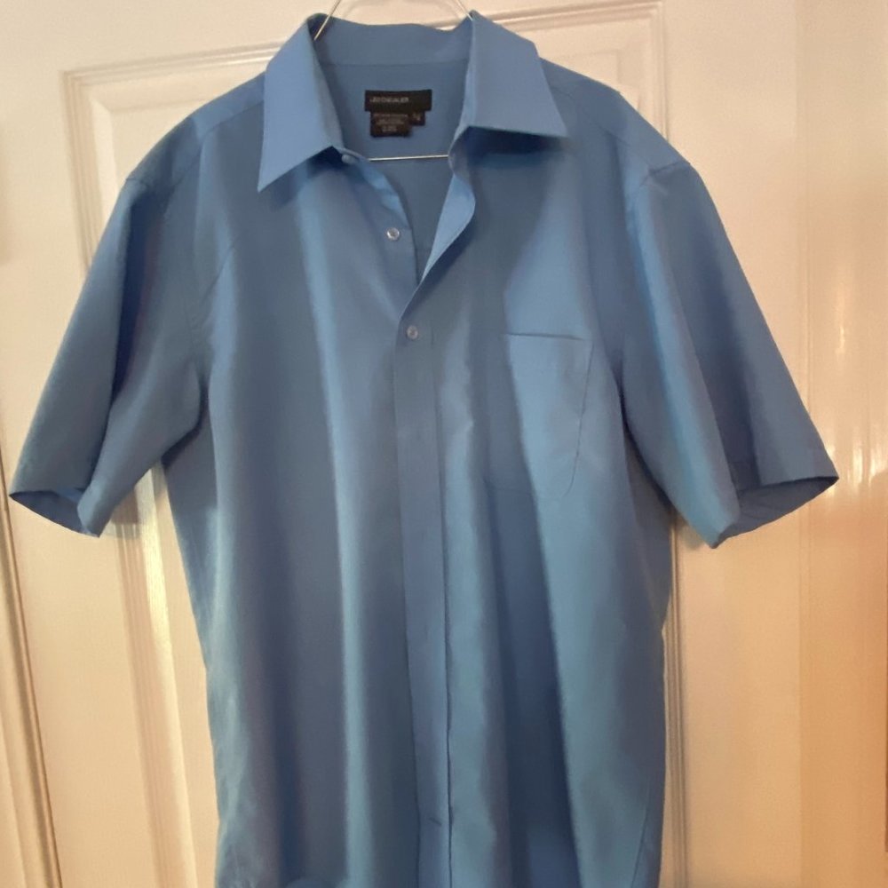 Leo Chevalier Button Down Shirt Light Blue Lg